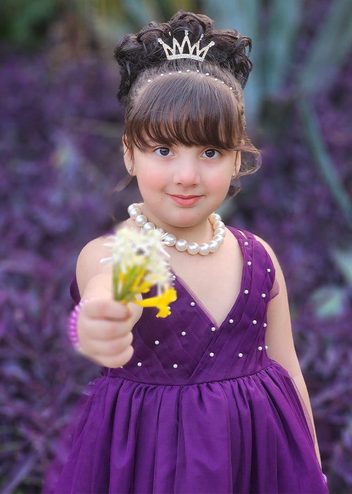 Fairy Bloom by Modest Stitched kids Formals Collection'2025-Violet