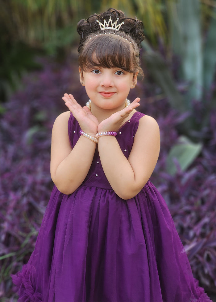 Fairy Bloom by Modest Stitched kids Formals Collection'2025-Violet