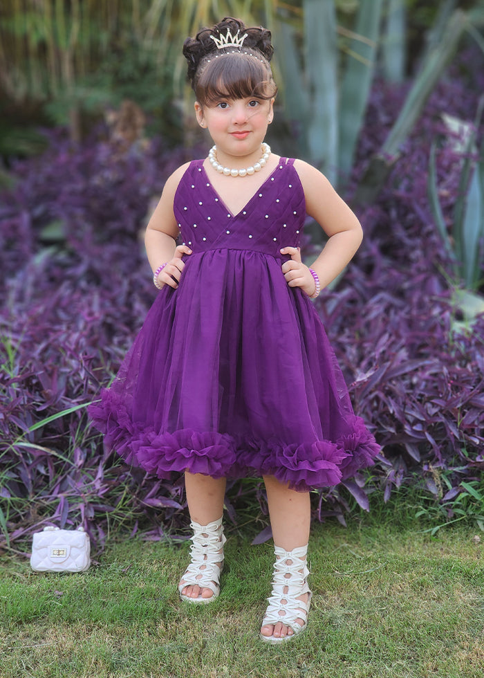 Fairy Bloom by Modest Stitched kids Formals Collection'2025-Violet