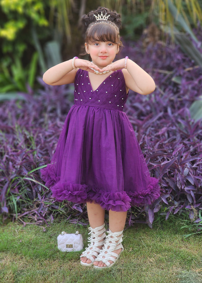 Fairy Bloom by Modest Stitched kids Formals Collection'2025-Violet