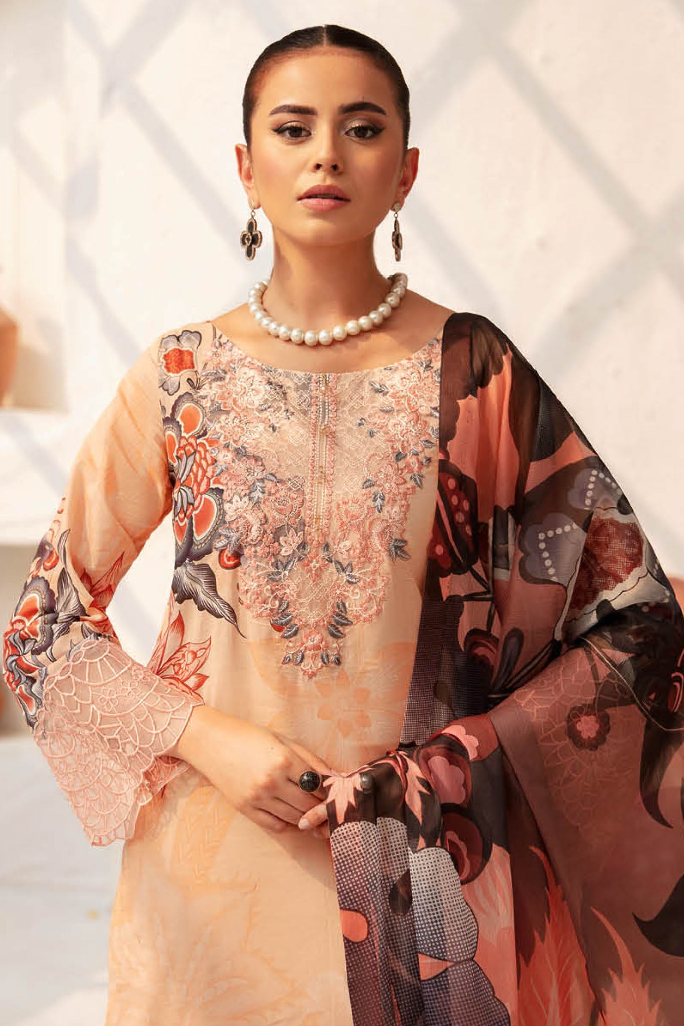 Rangrez By Ramsha Unstitched 3 Piece Luxury Lawn Vol-07 Collection-N-710