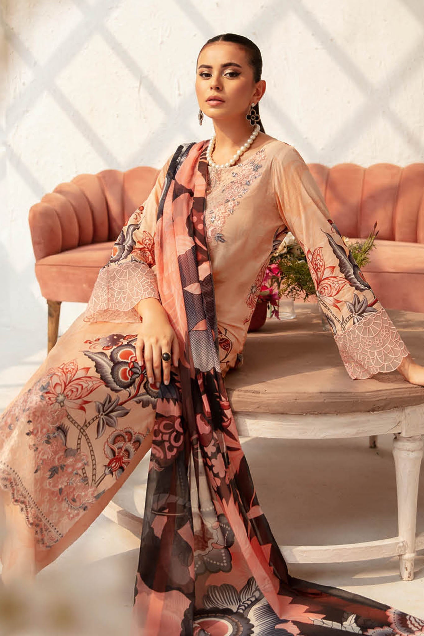 Rangrez By Ramsha Unstitched 3 Piece Luxury Lawn Vol-07 Collection-N-710