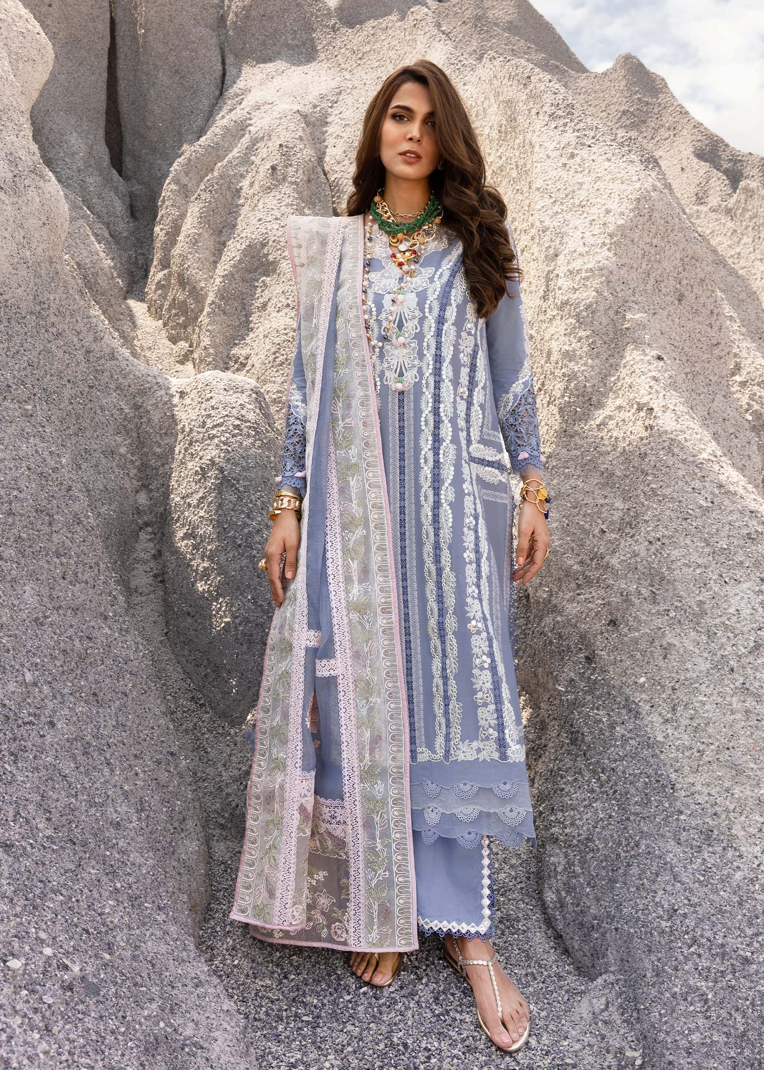 Saira Shakira Unstitched 3 Piece Luxury Lawn Collection'2025-NADINE-A
