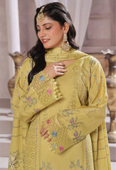 Dressline Semi Stitched 3 Pcs Emb Viscose Zari Collection
