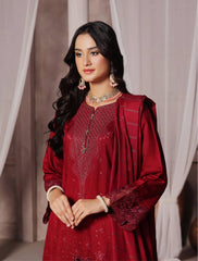 Dressline Semi Stitched 3 Pcs Emb Viscose Zari Collection