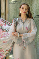 Noor By Saadia Asad Unstitched 3 Piece Eid Luxe Printedkari Collection-10-A