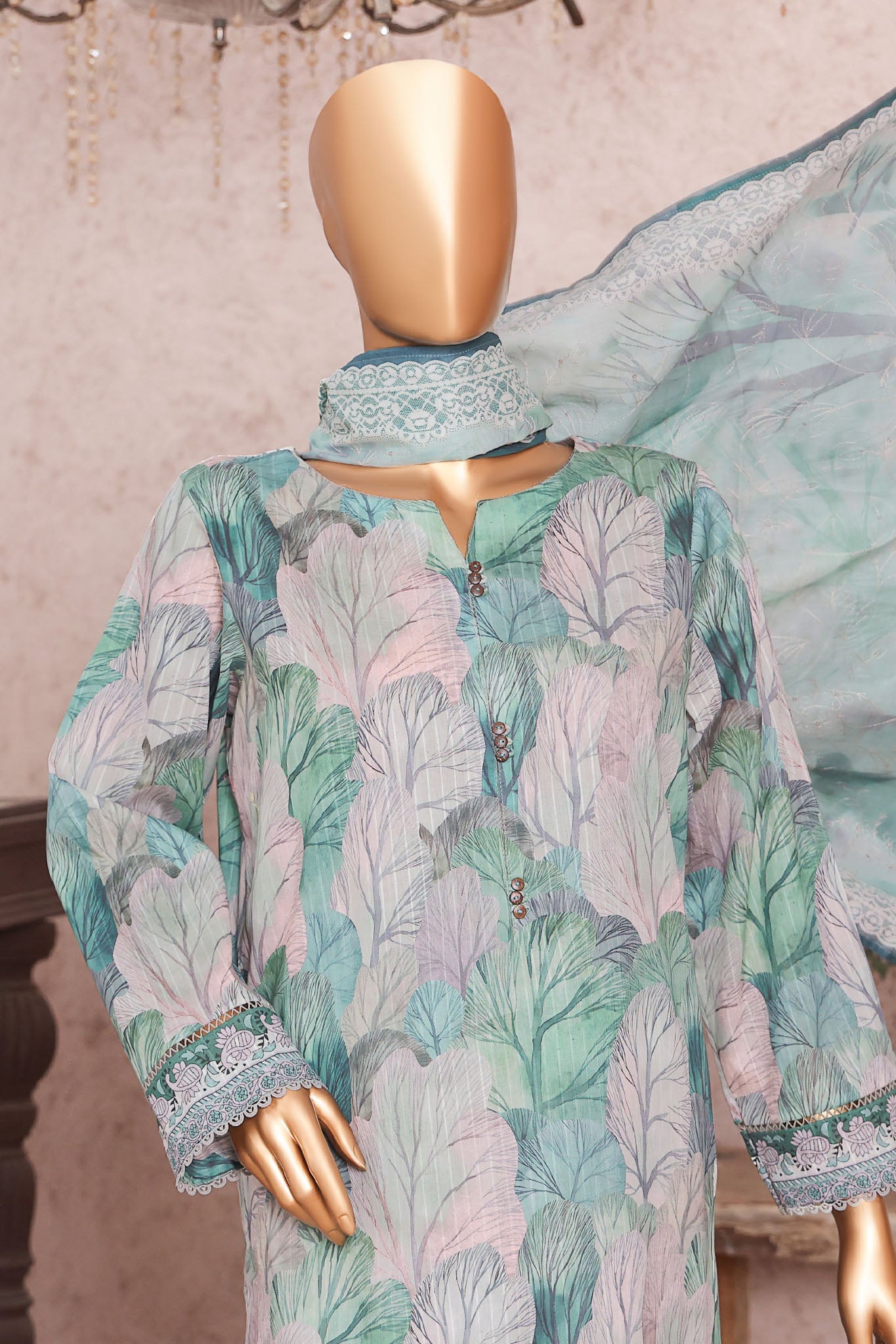 Nayab By HZ Unstitched 3 Piece Printkari Doriya Collection'2025-NPE-03