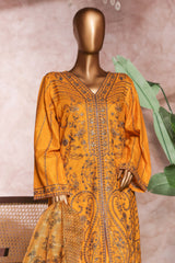 Bin Saeed Stitched 3 Piece Luxe Self & Self Collection'2025-NSM-2224-Mustard