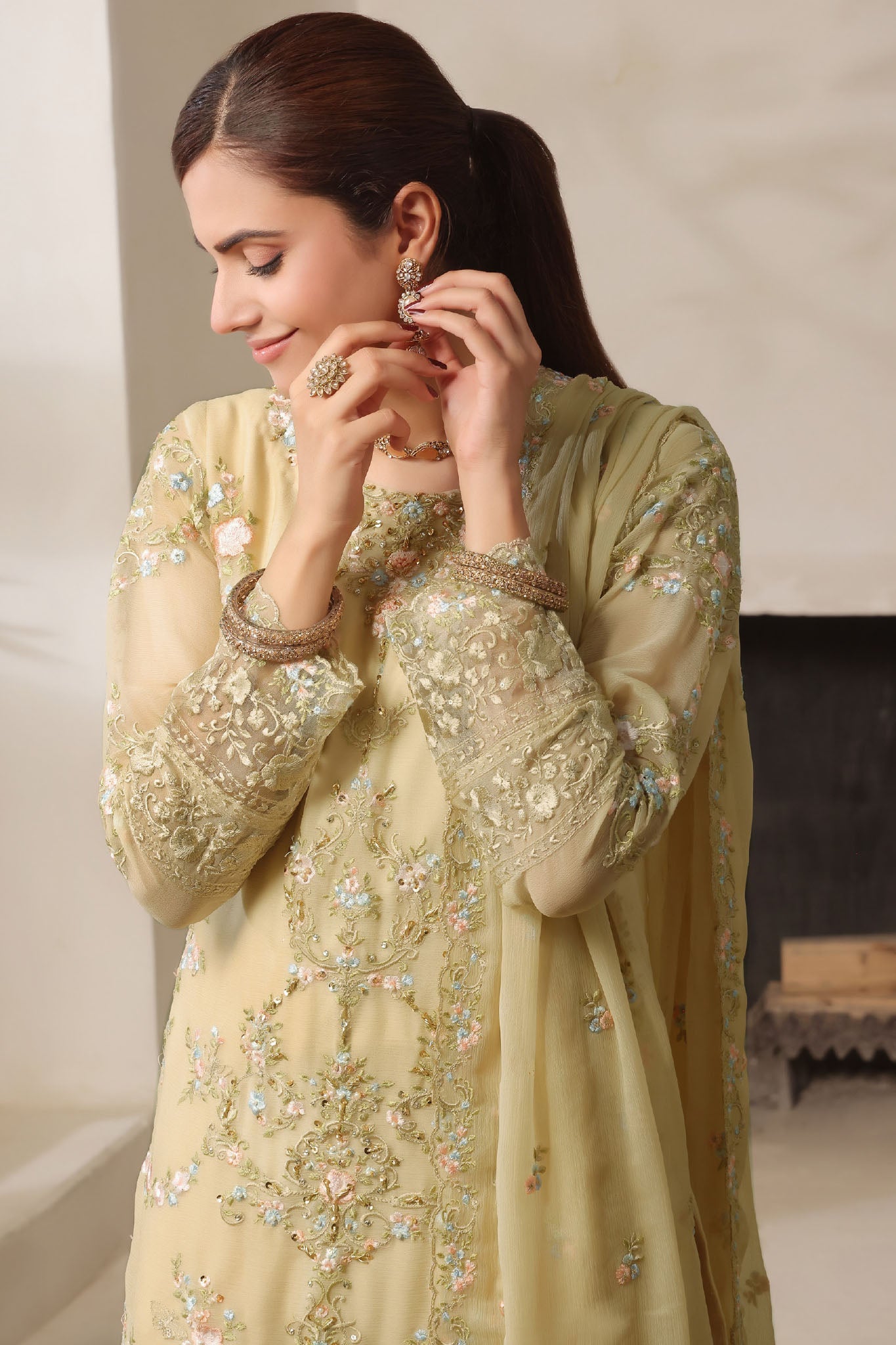 Nurin By Soghat Unstitched 3 Piece Luxury Chiffon Collection'2025-NURIN-01