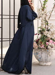 Hijab Ul Hareem Front Open Handwork Abaya Teal Cascade 0116-J-776