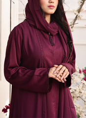 Hijab Ul Hareem Chiffon Front Open Abaya Rouge 0122-RC-713