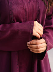 Hijab Ul Hareem Chiffon Front Open Abaya Rouge 0122-RC-713