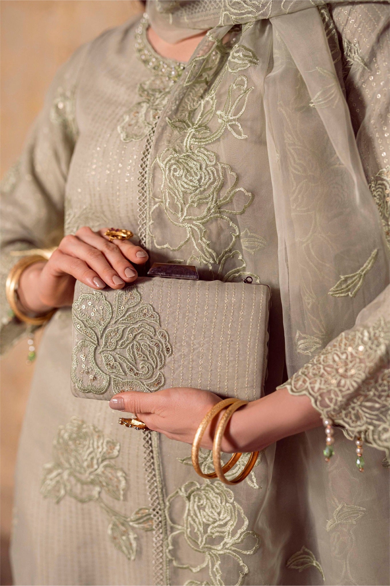 Sitara By Guzel Stitched 3 Piece Festive Formals With Hand Clutch Collection-05-Noori