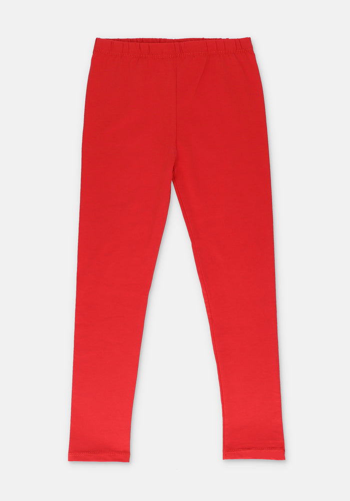 Ochre Clothing Girls Jersey Tights Collection'2025-Red Girls Tights