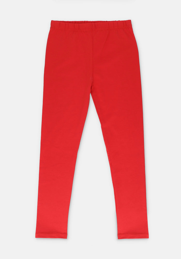 Ochre Clothing Girls Jersey Tights Collection'2025-Red Girls Tights