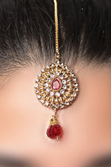Luxe Teeka OLJ-406-Golden And Maroon