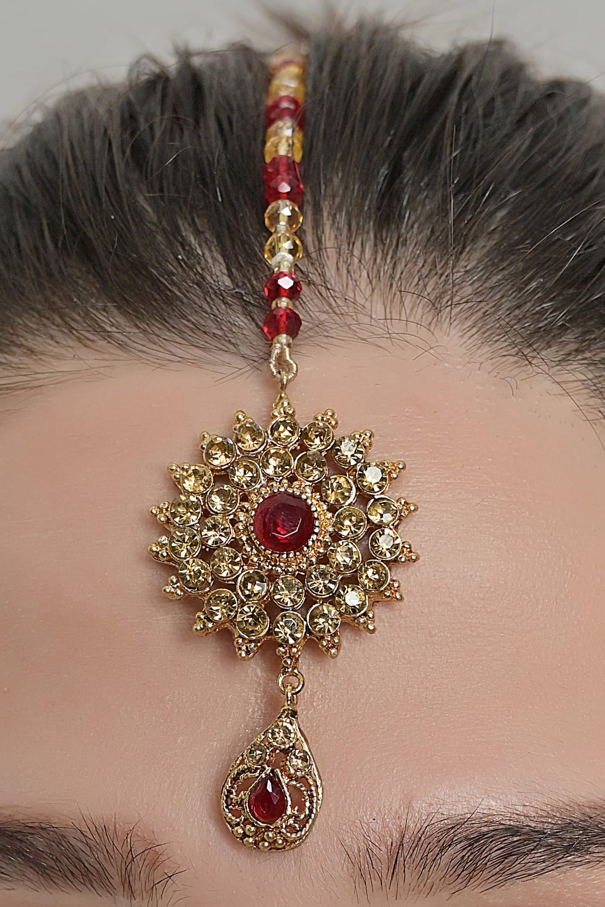 Luxe Teeka OLJ-472-Golden And Maroon