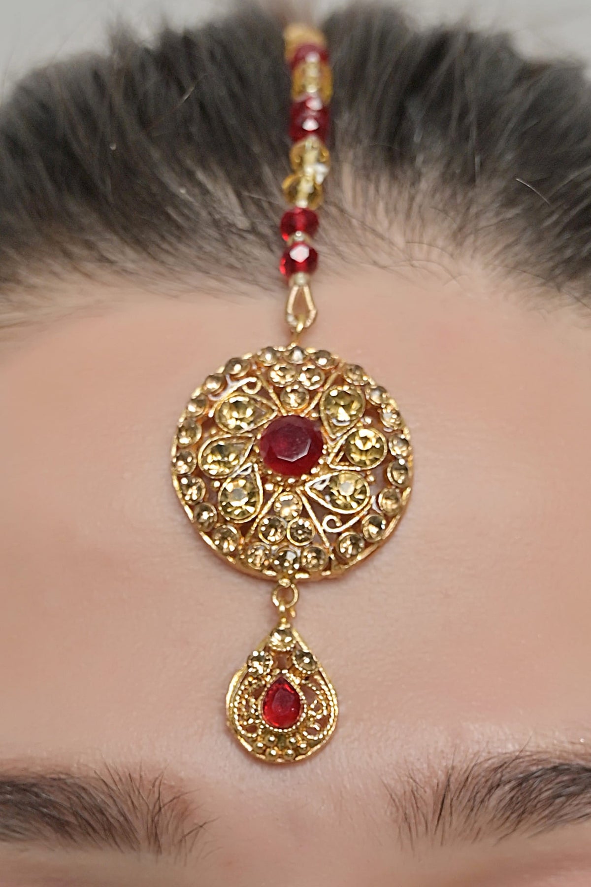 Luxe Teeka OLJ-473-Golden And Maroon