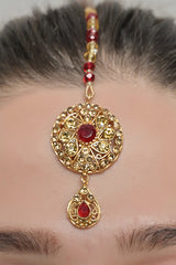 Luxe Teeka OLJ-473-Golden And Maroon
