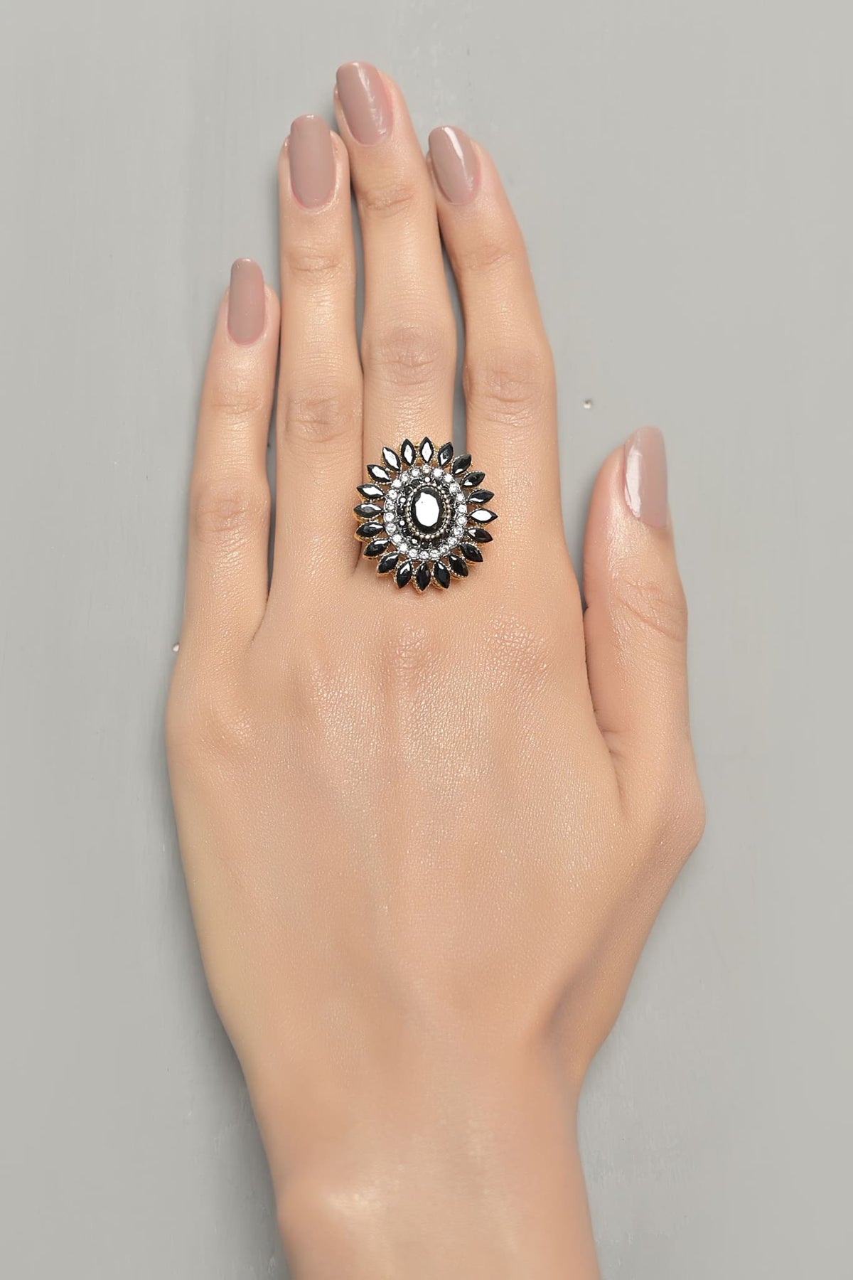 Whimsical Ring Vol-02-OLJ-574-Golden And Black