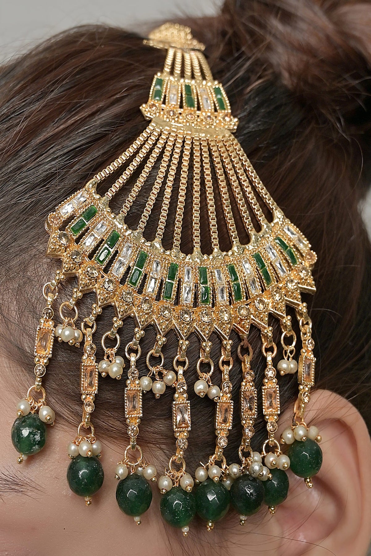 Luxe Jhoomer OLJ-646-Golden And Green