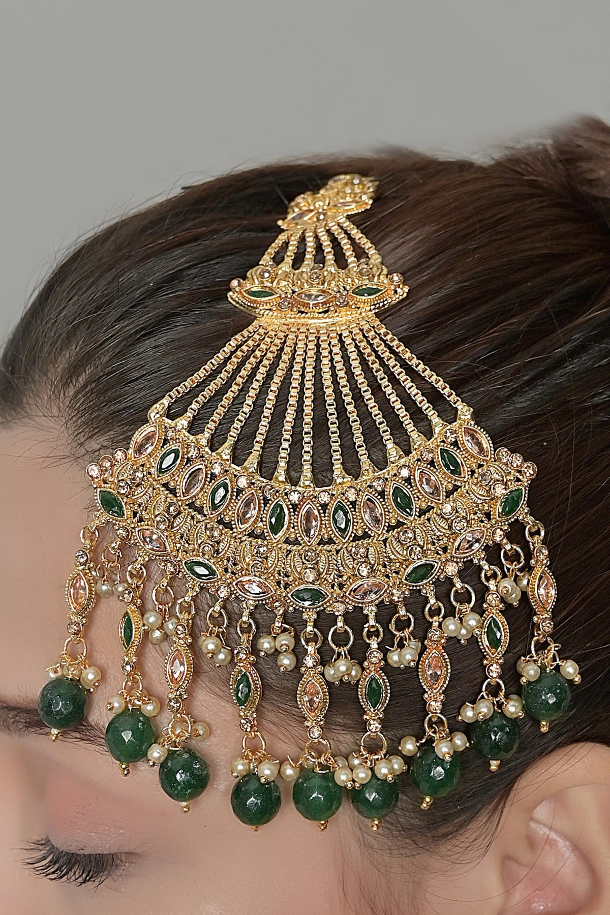 Luxe Jhoomer OLJ-657-Golden And Green