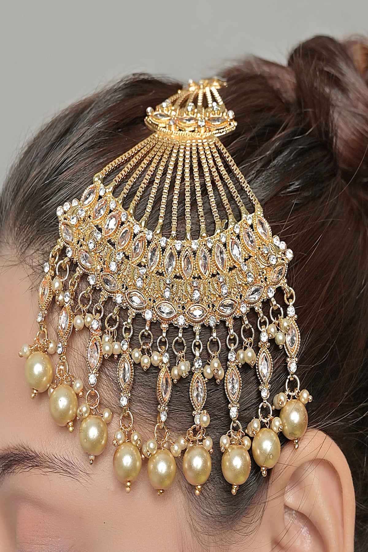 Luxe Jhoomer OLJ-663-Golden And Pearl