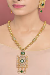 Egyptian Mala Set-OLJ-745-Golden And Green