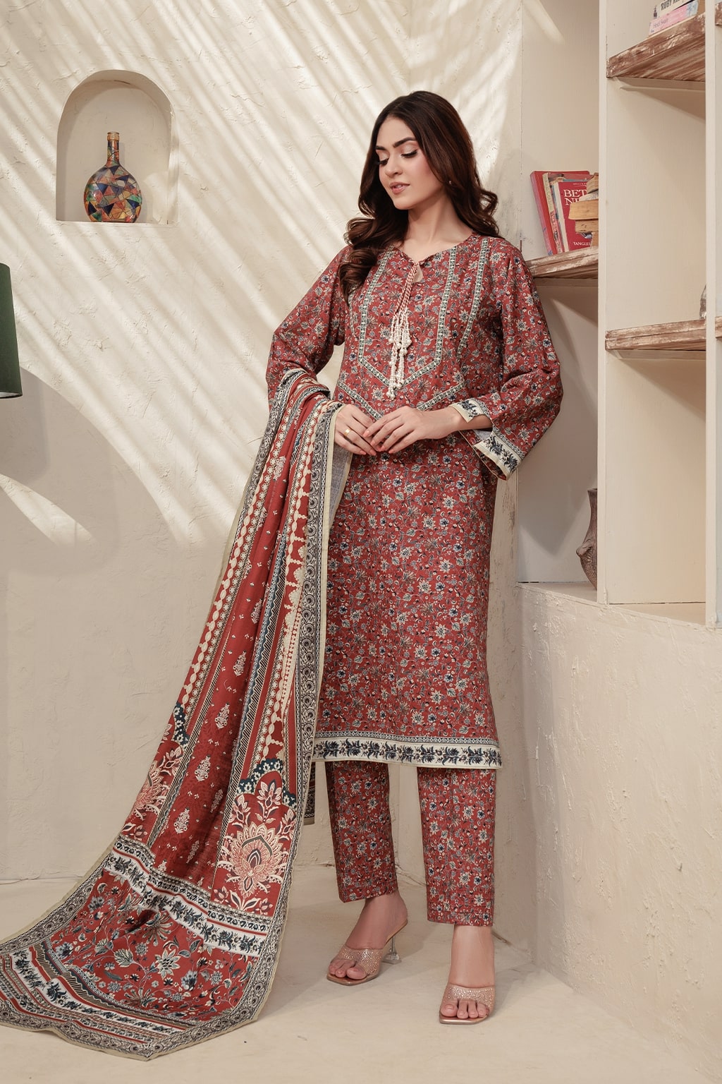 O'Pole Unstitched 3 Piece Winter Vol-01 Collection-OP-01