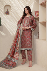 O'Pole Unstitched 3 Piece Winter Vol-01 Collection-OP-01
