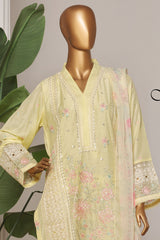 Bin Saeed Stitched 3 Piece Luxury Collection'2025-OWCS-2304-Yellow