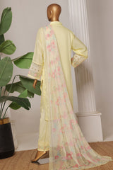 Bin Saeed Stitched 3 Piece Luxury Collection'2025-OWCS-2304-Yellow