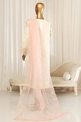 Bin Saeed Stitched 3 Piece Emb Chiffon Collection'2025-OWS-1789-Off White