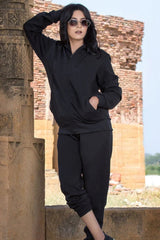 Urban Cut Comfy Zipper Hoodie black 1 piece