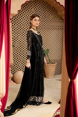 Manahils Stitched Formals Kurti-B-005-Black