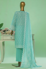 Printkari By HZ Stitched 3 Piece Prints Chikankari Vol-03 Collection'2025-PEC-053-Ferozi