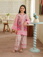 The Bloom Edit by Garnet Stitched 2 Piece Kids Summer Collection'2025-Pink Pearl