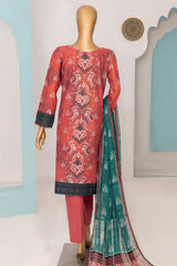HZ Printkari Stitched 3 Piece Emb Chikankari Lawn Collection'2024-PLC-410