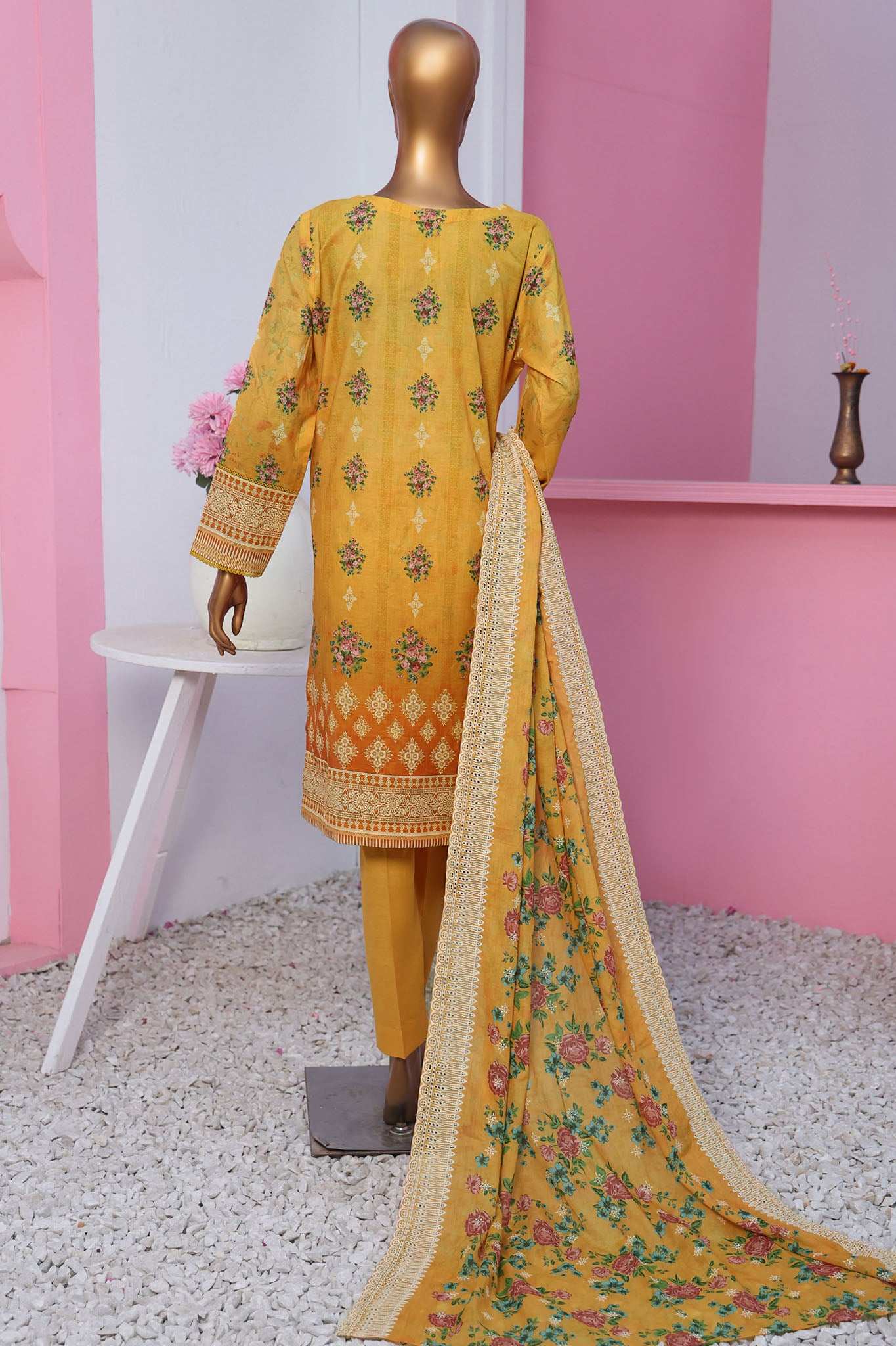 HZ Premium Unstitched 3 Piece Emb Lawnkari Collection'2025-PLK-814