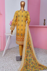 HZ Premium Unstitched 3 Piece Emb Lawnkari Collection'2025-PLK-814