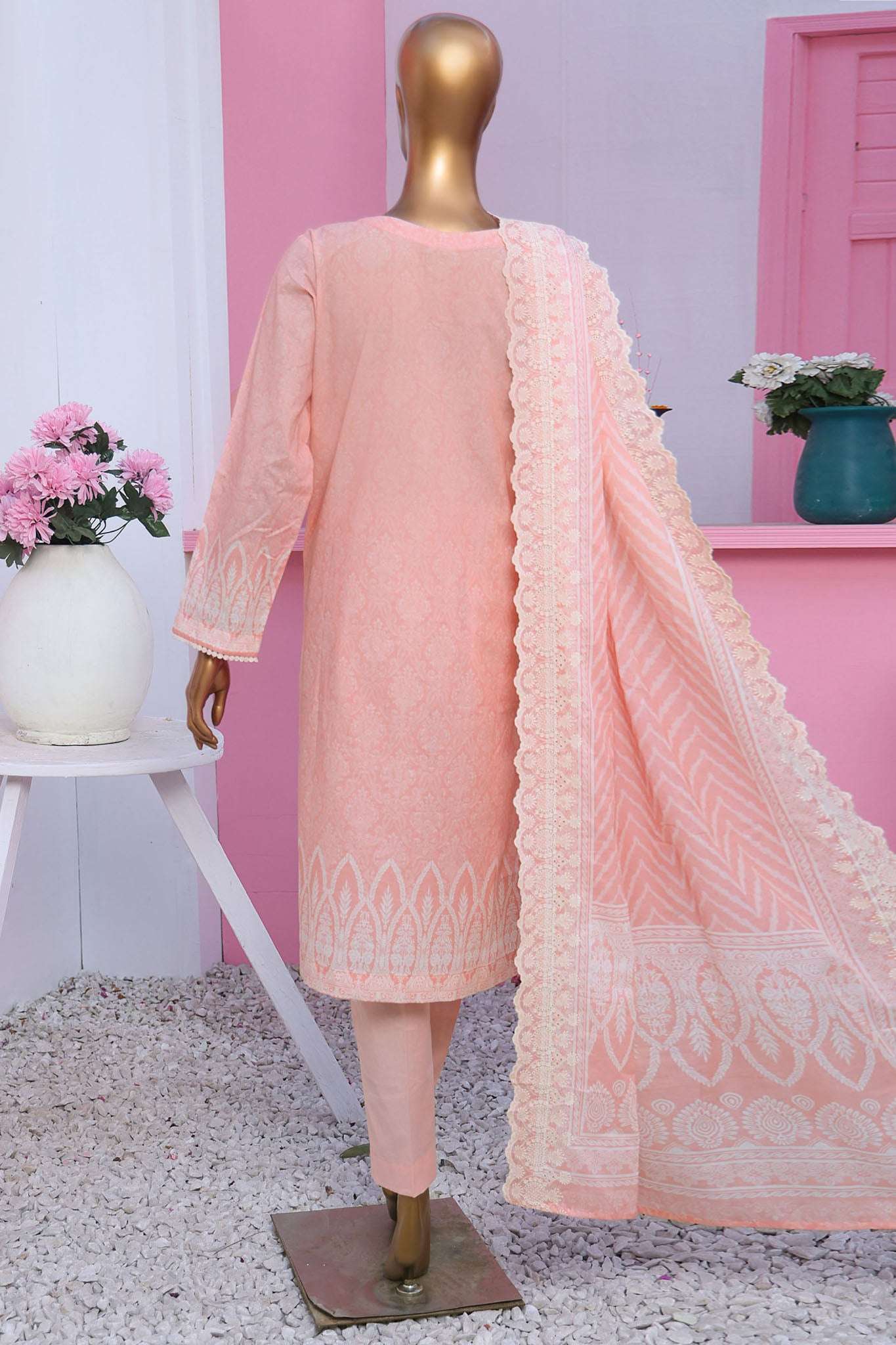 HZ Premium Unstitched 3 Piece Emb Lawnkari Collection'2025-PLK-913