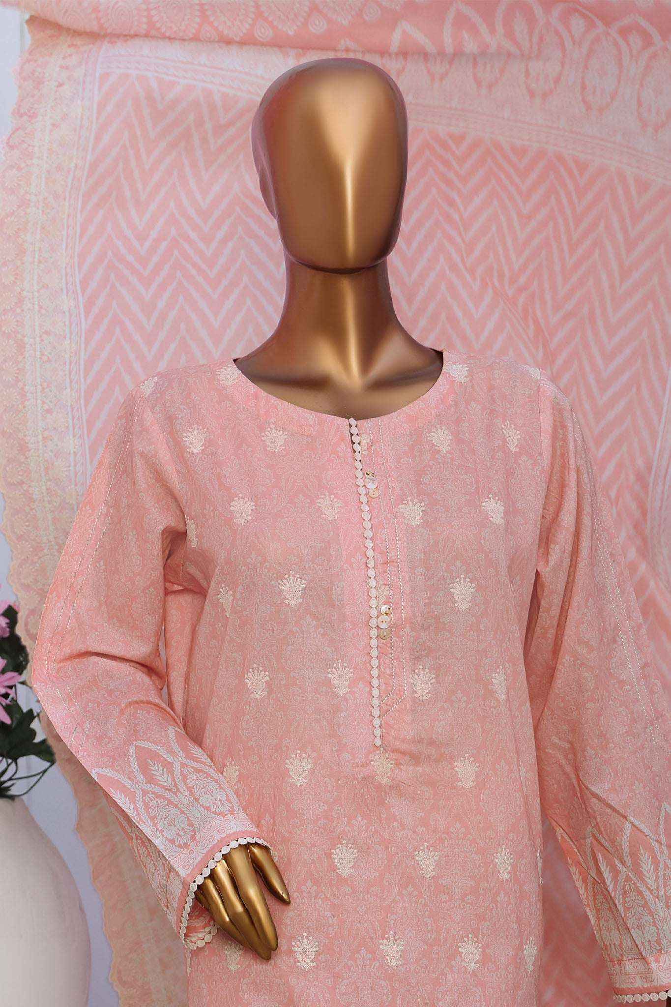 HZ Premium Unstitched 3 Piece Emb Lawnkari Collection'2025-PLK-913