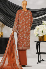 Intermix Thread & Needle By HZ Stitched 3 Piece Emb Cambric Collection'2025-POEL-3P-008-Rust