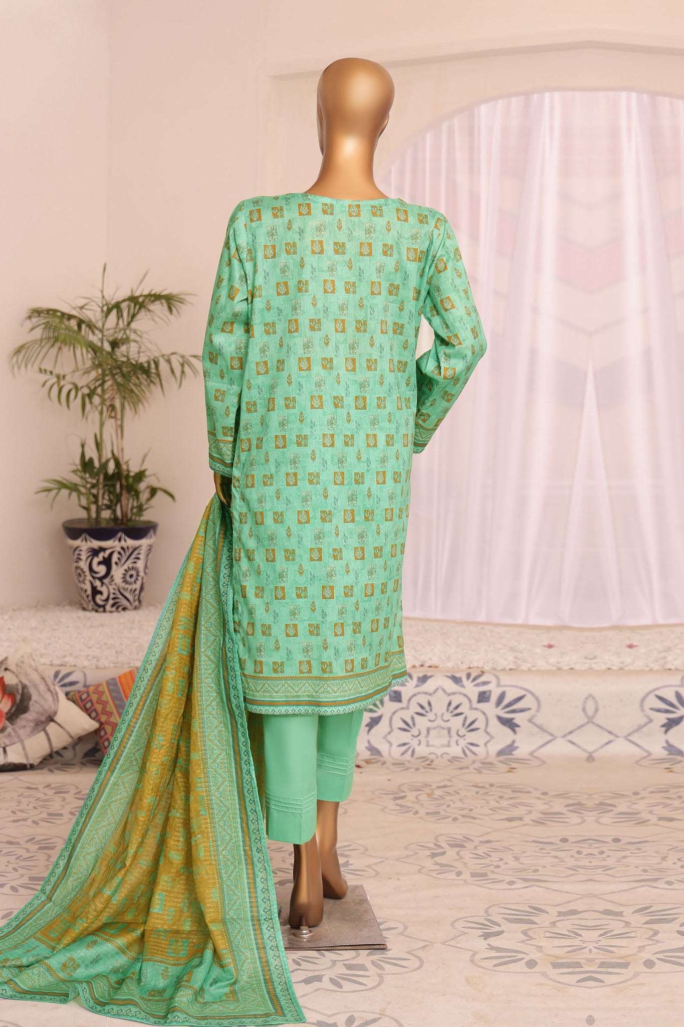 HZ Platinum Unstitched 3 Piece Digital Printed Lawn Vol-03 Collection'2025-PPC-190