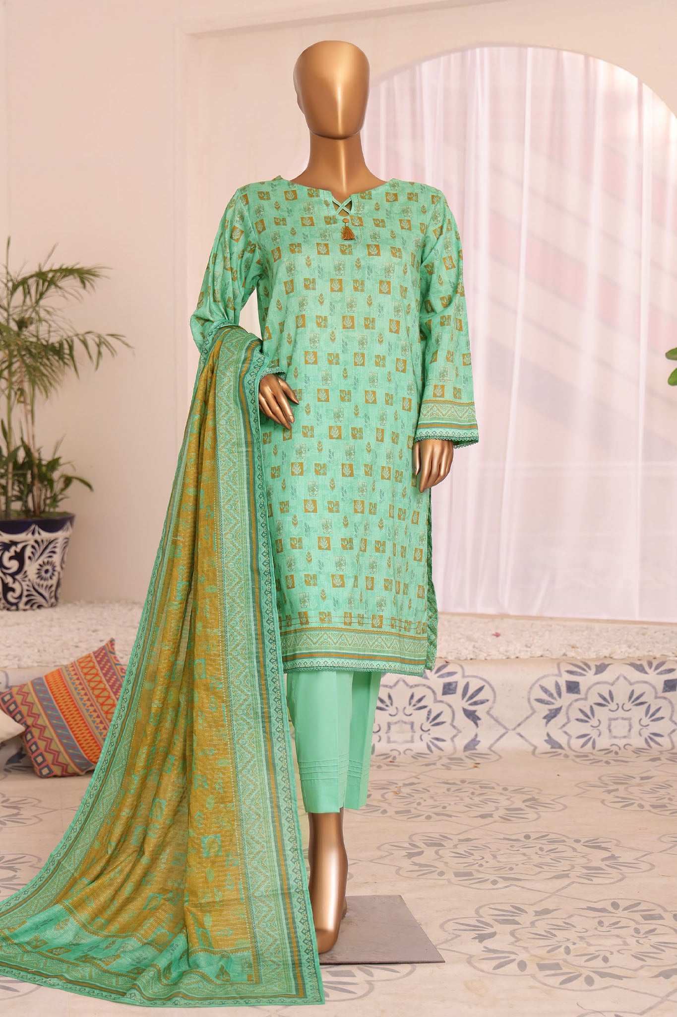 HZ Platinum Unstitched 3 Piece Digital Printed Lawn Vol-03 Collection'2025-PPC-190