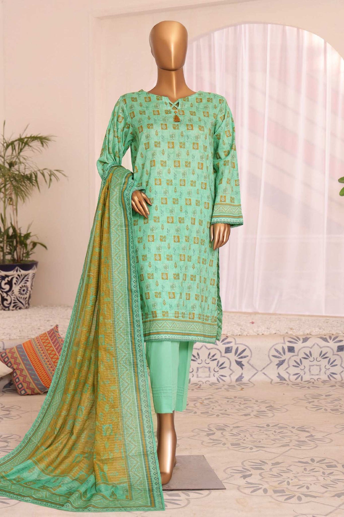 HZ Platinum Unstitched 3 Piece Digital Printed Lawn Vol-03 Collection'2025-PPC-190