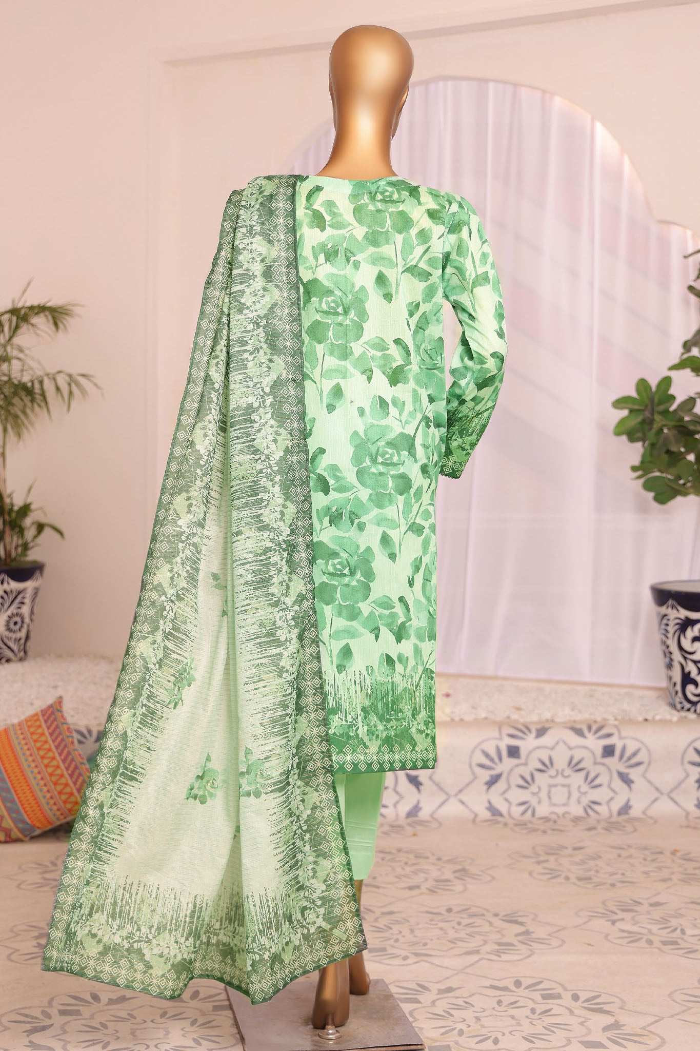 HZ Platinum Unstitched 3 Piece Digital Printed Lawn Vol-03 Collection'2025-PPC-194