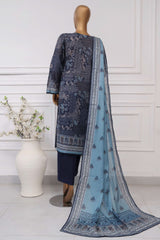 Sada Bahar Stitched 3 Piece Printed Lawn Vol-04 Collection'2025-PR-2744-Blue