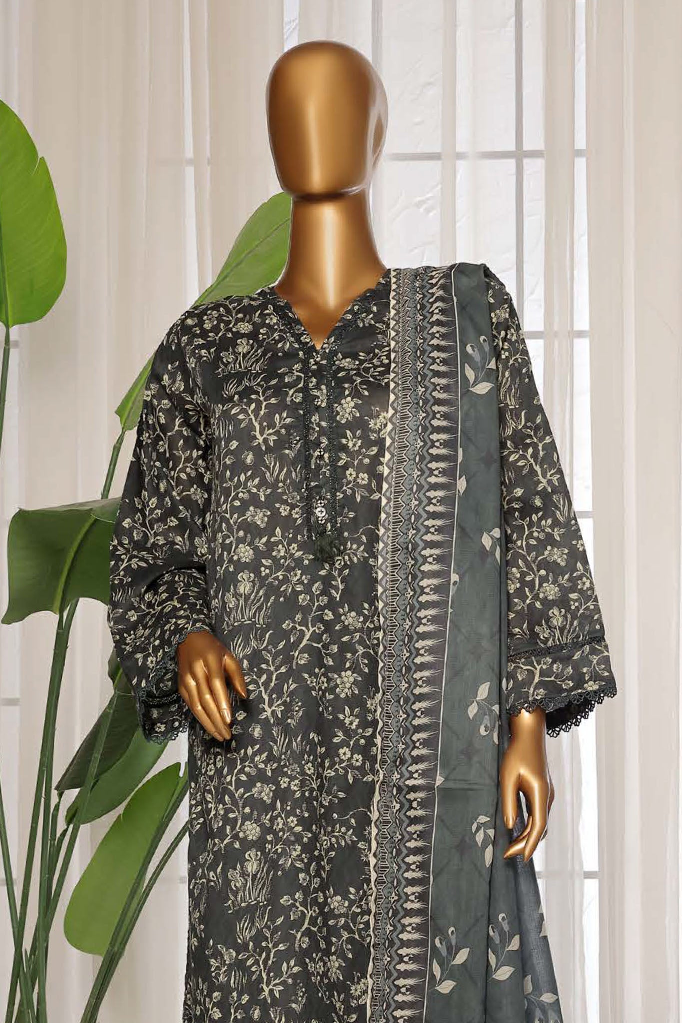 Sada Bahar Stitched 3 Piece Printed Lawn Vol-03 Collection'2025-PR-3291-Dark Green