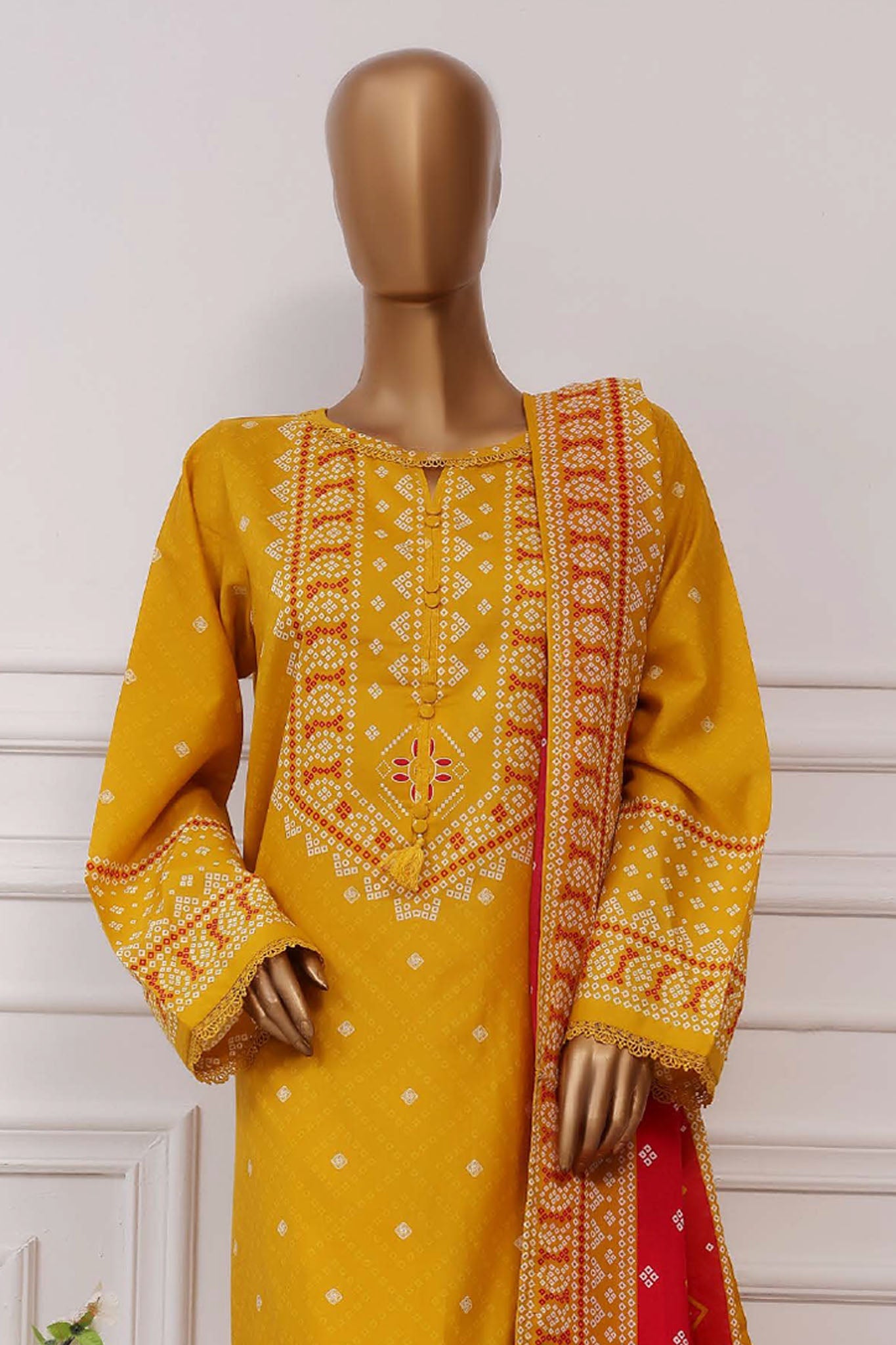 Sada Bahar Stitched 3 Piece Printed Lawn Vol-04 Collection'2025-PR-395-Yellow